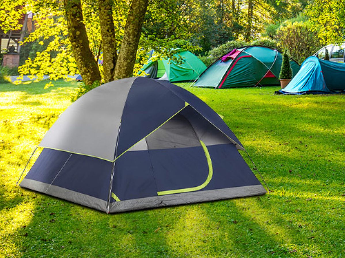 Tienda de campaña familiar para acampar al aire libre, refugio