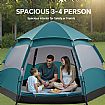 High Quality Waterproof Hexagonal Automatic Camping Tent - 60I02H