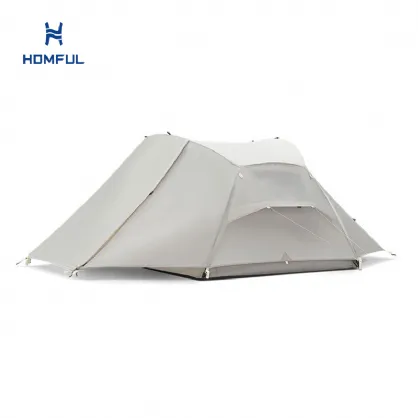 Two Persons Viewing Camping Tent