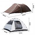4-5 Persons Double Layer Outdoor Tunnel Tent - 60I23N