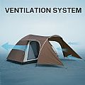 4-5 Persons Double Layer Outdoor Tunnel Tent - 60I23N