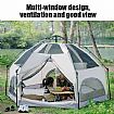 Mushroom Automatic Hexagonal Outdoor Camping Tent - 60I29A