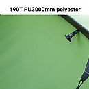 PU3000mm Allwetter-wasserdichtes 4-Personen-Camping-Tunnelzelt - 60I24F