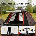 가족 캠핑용 대형 4~6인용 자동 텐트 - 60I11Z