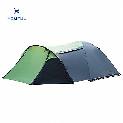 PU3000mm 전천후 방수 4인용 캠핑 터널 텐트