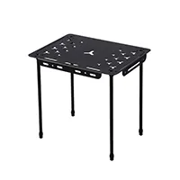 Mesa plegable de madera para acampar