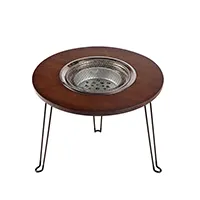 Mesa de camping de té de barbacoa de carbón