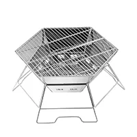 Zusammenklappbarer tragbarer Holzkohlegrill