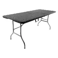 6FT Fold-in-Half Table Rattan