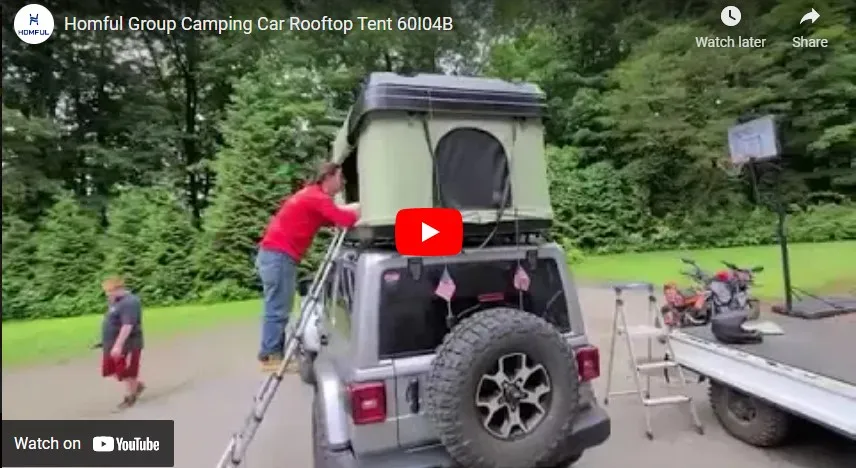 Cámping: Carpa en la azotea del autocaravana 60I04B2