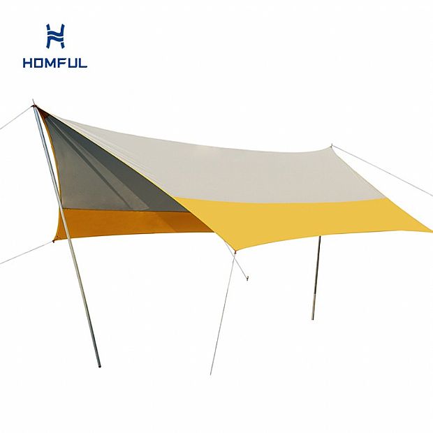 Lona impermeable para camping y playa con toldo para varias personas