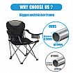 Lightweight Oversized Folding Armchair Camping Quad Chair - 60C05U