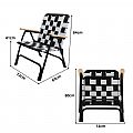 Nylon Strap Folding Chair with Armrest - 60C19P