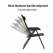 5-position Adjustable Outdoor Folding Chair - 60C24H