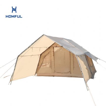 Aufblasbares Campingzelt im Freien mit...