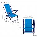 Five Adjustable Portable Beach Chair - 60C23W
