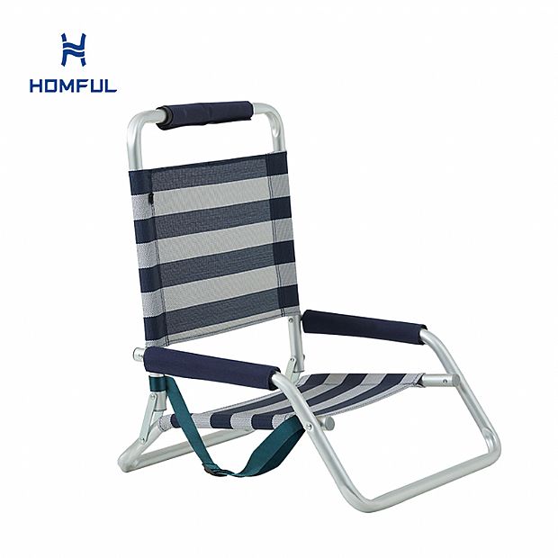 Portable Low Profile Folding Beach Chair with Carry Strap