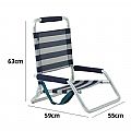 Portable Low Profile Folding Beach Chair with Carry Strap - 60C27B