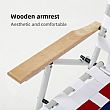 4-Position Adjustable Webbing Beach Chair with Wooden Arms - 60C27E