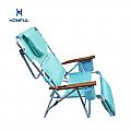 5-Position Face Down Tanning Lounge Chair with Footrest & Face Hole - 60C27I