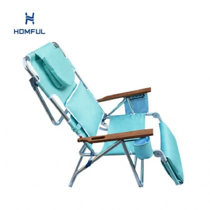 5-Position Face Down Tanning Lounge Chair with Footrest &...