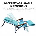 5-Position Face Down Tanning Lounge Chair with Footrest & Face Hole - 60C27I