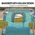5-Position Face Down Tanning Lounge Chair with Footrest & Face Hole - 60C27I