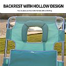 5-Position Face Down Tanning Lounge Chair with Footrest & Face Hole - 60C27I