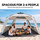 Wholesale Beach Camping Tent for 2-3 People with UPF50+ Sun Protection and Mesh Ventilation - 60I32A