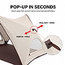 Automatic Beach Camping Tent for 2-3 People with UPF50+ Sun Protection and Waterproof Oxford Floor - 60I32B