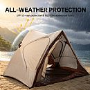 Triangular Beach Camping Tent for 2-3 People with UPF50+ Sun Protection and Easy Setup - 60I32C