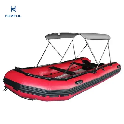 2 Bow Round Tube Inflatable Boat Bimini...