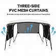 Removable 3-Side PVC Mesh Boat Bimini Top - 83B42A