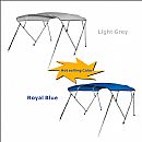Aluminium Rundrohr 3 Bogen Bimini Top - 80B13B