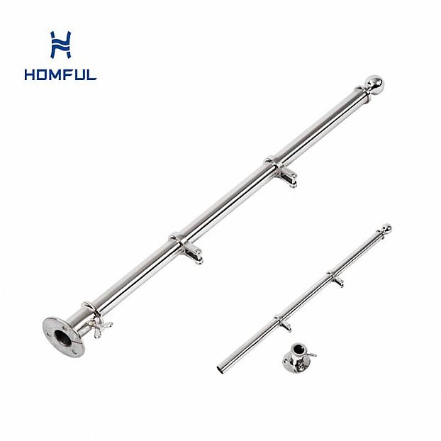 Marine Stainless Steel Flag Pole Holder with Base