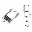 4 steps Stainless Steel Boat Ladder - 80F02E