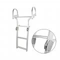 3 Steps Aluminum Folding Boat Ladder - 80F09A