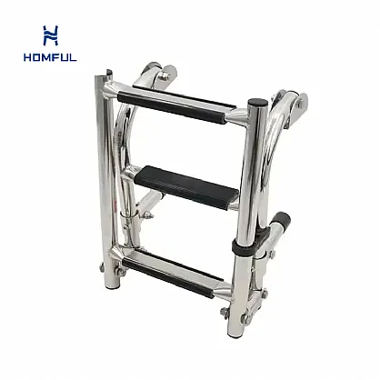 3-stufige Edelstahl-Bootstreppe