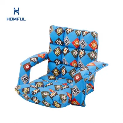 Ethnic-Style Folding Stadium Chair with Armrest