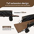 7.5X3in tire (PVC) Wheels Folding Camping Wagon - 60F02E
