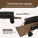 7.5X3in tire (PVC) Wheels Folding Camping Wagon - 60F02E
