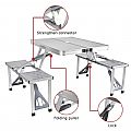 Camping Picnic Suitcase Folding Table Chair Set - 60C02L