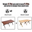 Klapptisch aus Aluminium - 60C07R