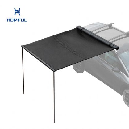 Universal Car Side Awning with Aluminum Storage Case 420D...