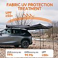 270 Degree Car Side Awning 600D Ripstop Oxford Vehicle Shelter with 8㎡ Sunshade Coverage - 70F03D