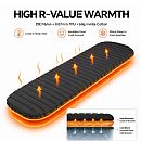 Colchoneta hinchable con aislamiento de algodón para acampada y senderismo - 60W27D