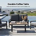 Conjunto de sofás de aluminio para exterior de 4 piezas en color negro - 11C11F