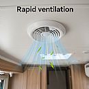 Solarbetriebener Lüfter für Wohnmobile - ABS-Abluftventilator - Dachlüfter für Wohnmobile, Wohnwagen und Wohnanhänger - 71C83C
