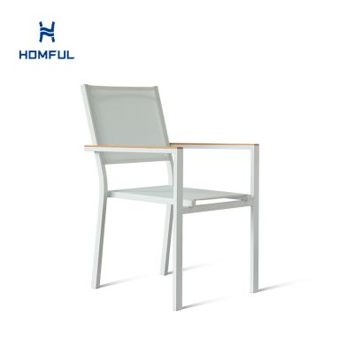 Outdoor Garden Aluminum Stacking Armchair