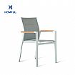 Garden Aluminum Cotton Padded Dining Armchair - 11D11I